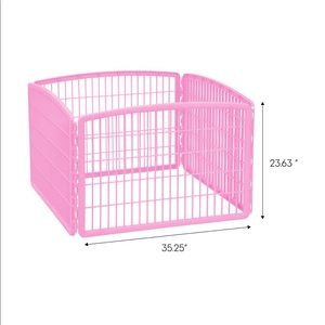 Pink dog play pen